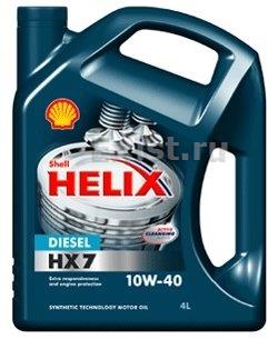 SHELL HELIX Diesel HX7, 10w-40, CF,  полусинтетика, 4л, Финляндия