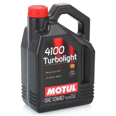 МOTUL 4100 Turbolight, 10w-40,  полусинтетика, 4л, Франция