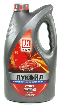 Лукойл Супер, 10w40 SG/CD,  полусинтетика, 4л, Россия