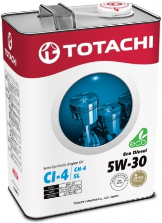 TOTACHI Eco DIESEL, 5W-30, CI-4/CH/SL, полусинтетика, 4л, Япония
