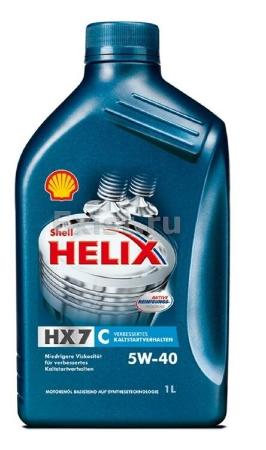 SHELL HELIX HX7, 5w-40, SM/CF, полусинтетика, 1л, Финляндия
