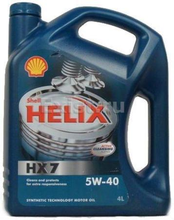SHELL HELIX HX7, 5w-40, SM/CF,  полусинтетика, 4л, Финляндия