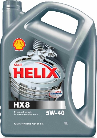 SHELL HELIX HX8, 5w-40, SM/CF, синтетика, 4л, Финляндия