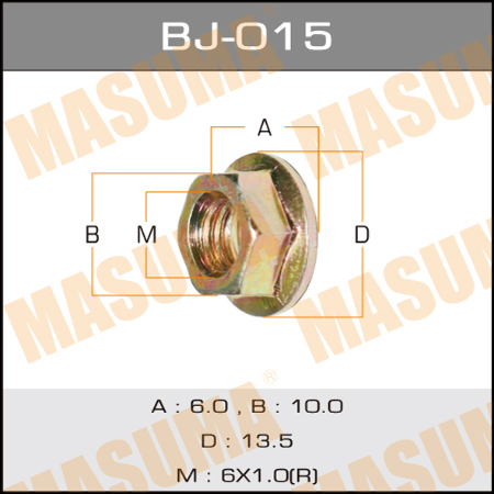 Masuma (BJ-015) Гайка  М6*1