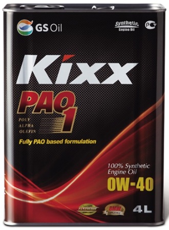 Kixx РАО1, 0W40, SN/CF, моторное масло,  синтетика, 4л, Корея