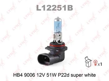 LYNX HB4 12V 55W P22D+20%, (12251В/9006), Япония