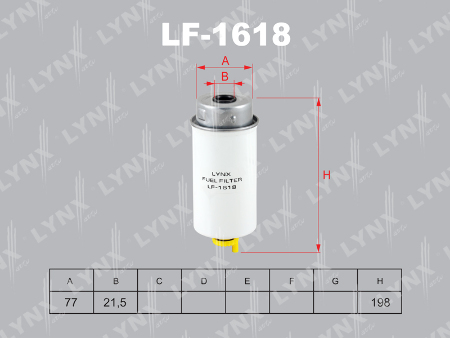 Фильтр топливный, LYNX, LF-1618, Япония