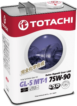 TOTACHI Extra Hypoid Gear LSD,75W90, GL-5, трансмиссионное масло, синтетика, 4л, Япония
