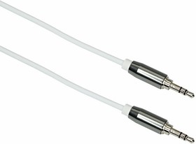Аудио кабель 3,5мм 1м AUX шнур силикон Белый (18-4264)