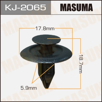 Masuma, клипса KJ-2065 салонная черная  (1шт), Япония