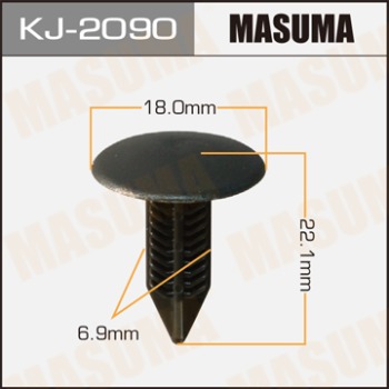 Masuma, клипса KJ-2090 салонная черная  (1шт), Япония