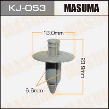 Masuma, клипса KJ-053 Toyota/Nissan салонная серая (1шт), Япония