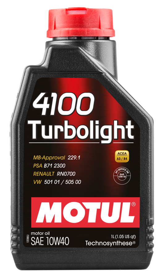 МOTUL 4100 Turbolight, 10w-40,  полусинтетика, 1л, Франция