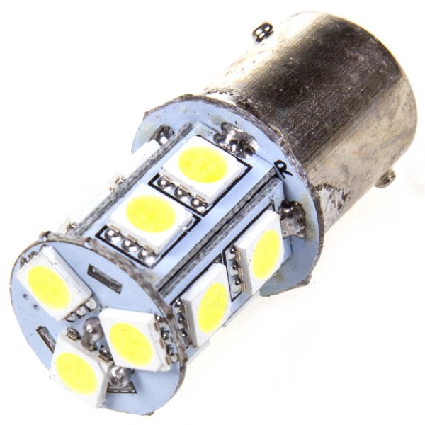 Светодиодная лампа, SKYWAY, T25 (P21W/5W) 12V 13SMD диодов с цоколем 2 конт. БЕЛАЯ