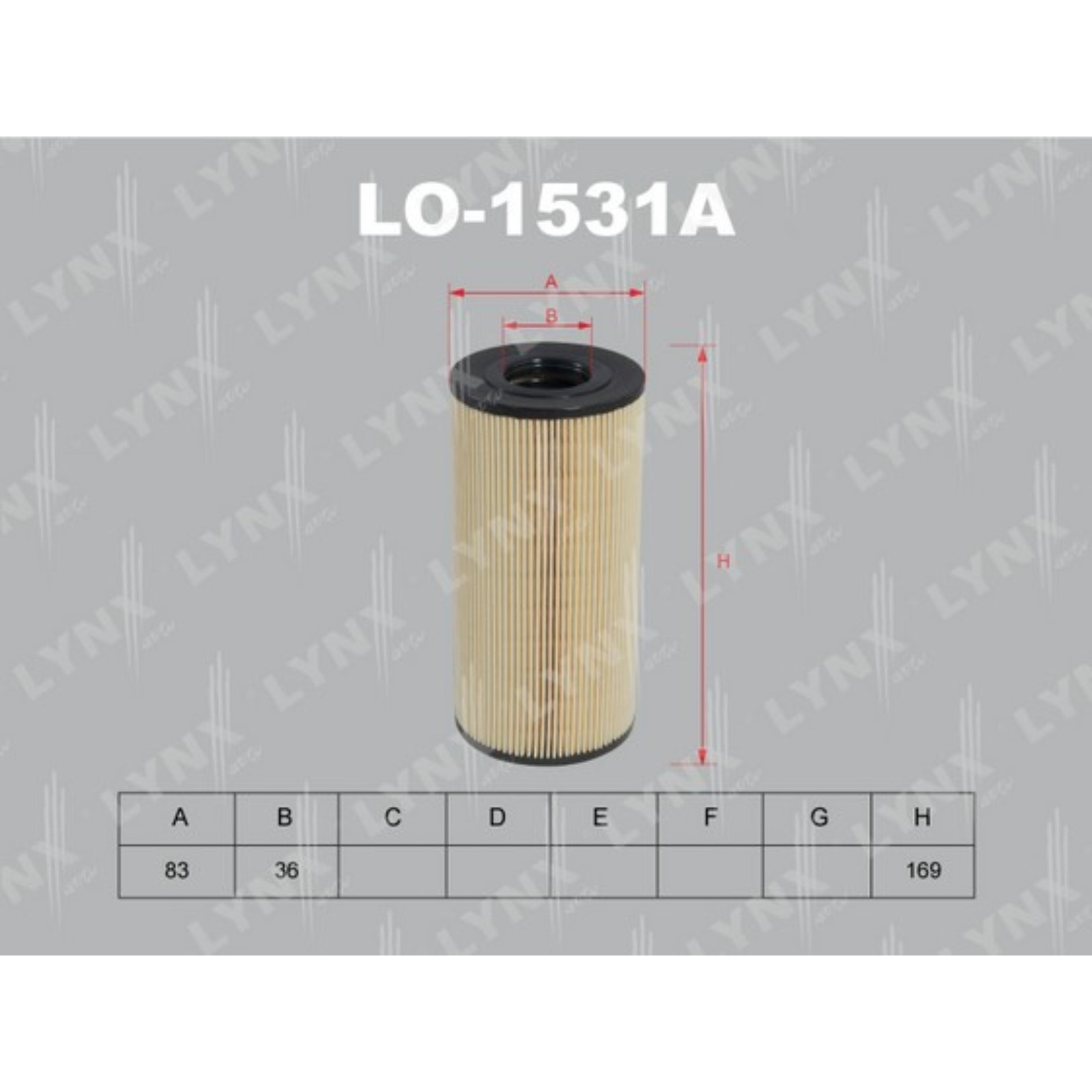 LYNX, Фильтр масляный,LO-1531A/HU 951X Япония