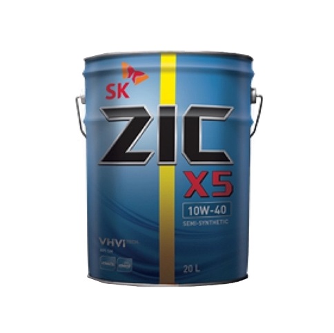 ZIC Х5, 10W40, Diesel, API CI-4, полусинтетика, 20л, Корея