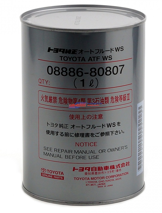 Toyota ATF WS, масло для АКПП, синтетика, л, Япония