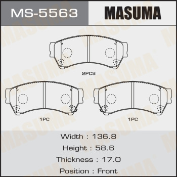 Masuma, Колодки дисковые, AN-759, MS-5563, Япония