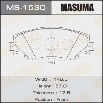Masuma, Колодки дисковые, AN-732К, MS-1530 (1/12), Япония
