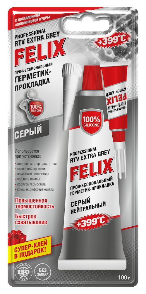 FELIX, Герметик- прокладка СЕРЫЙ, 100гр