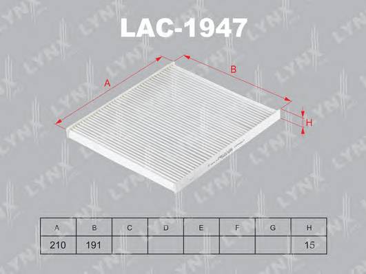 LYNX, фильтр салонный, LAC-1947/FS-130, Япония