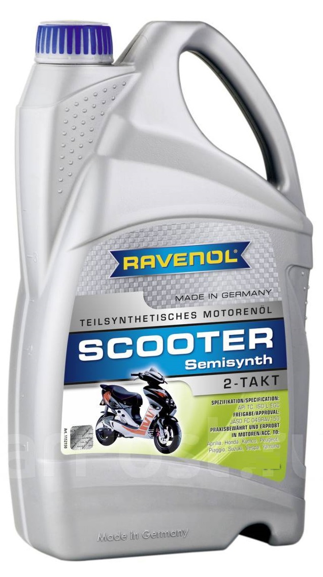 Ravenol Scooter Teilsynth 4T, для 4хтактных, полусинтетика,5л, Гериания