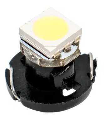 Лампа светодиодная Т4.7 5050 1SMD 12V СИНИЙ (б/ц), Т475050