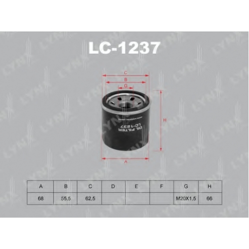 LYNX, Фильтр масляный, LC-1237/C-901, Япония