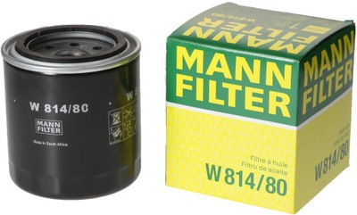 MANN, Фильтр масляный, W814/80, Германия