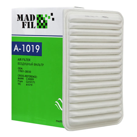 Madfil, фильтр воздушный, A-1019/17801-28030 , Корея
