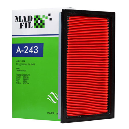 Madfil, фильтр воздушный, А-243 (16546-V0100)