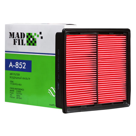 Madfil, фильтр воздушный, А-852 (17220-Р2J-003)