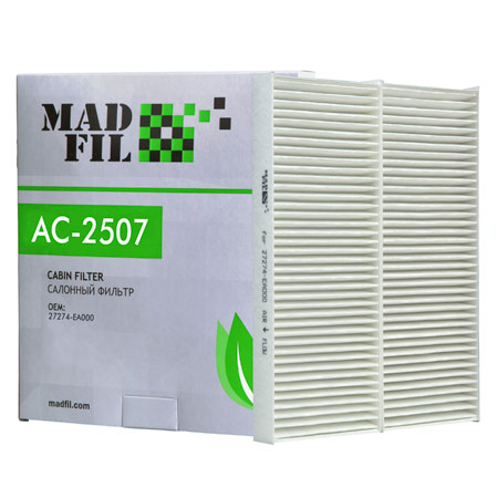 Madfil, фильтр салонный, AC-2507/27274-EA000, ф/с, Madfil