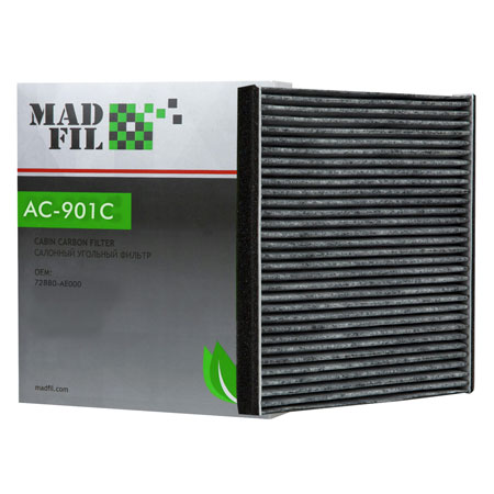 Madfil, фильтр салонный, AC-901C/72880-AE000 (угольный), Китай