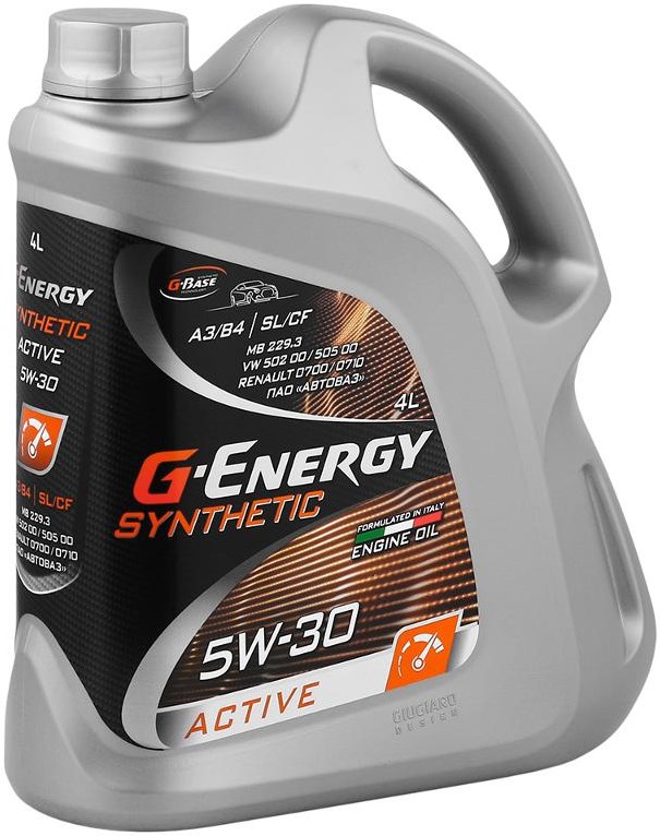 G-Energy 5W-30 Synthetic Active, SL/CF, синтетика, 4+1л, Россия
