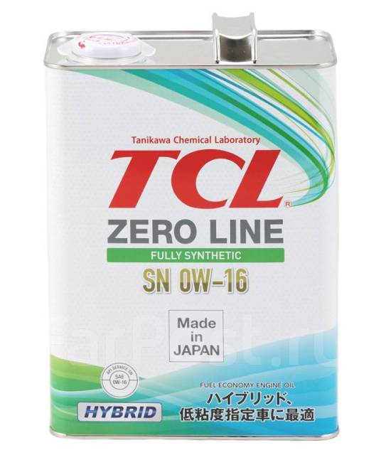 TCL Zero Line, 0W16, API SN/GF-5, моторное масло, синтетика, 4л, Япония