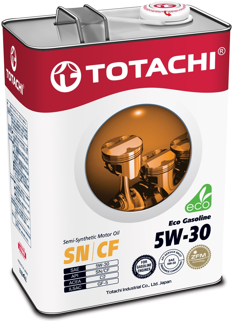 TOTACHI NIRO Eco Gasoline, 5W-30, SN/CF, полусинтетика, 4л, Россия