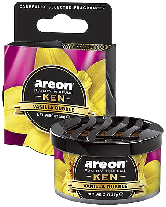 AREON, ароматизатор на панель KEN BLISTER, ваниль-бубли 35г, Болгария