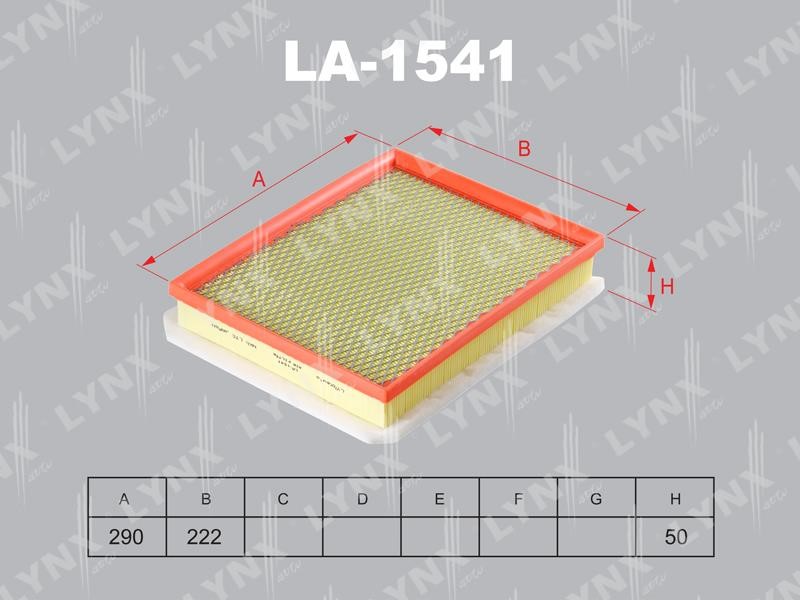 LYNX, фильтр воздушный, LA-1541/А0291 , Япония