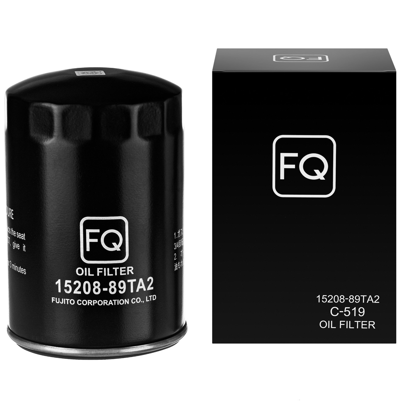 FQ, Фильтр масляный, C-519/15208-89TA2, Япония