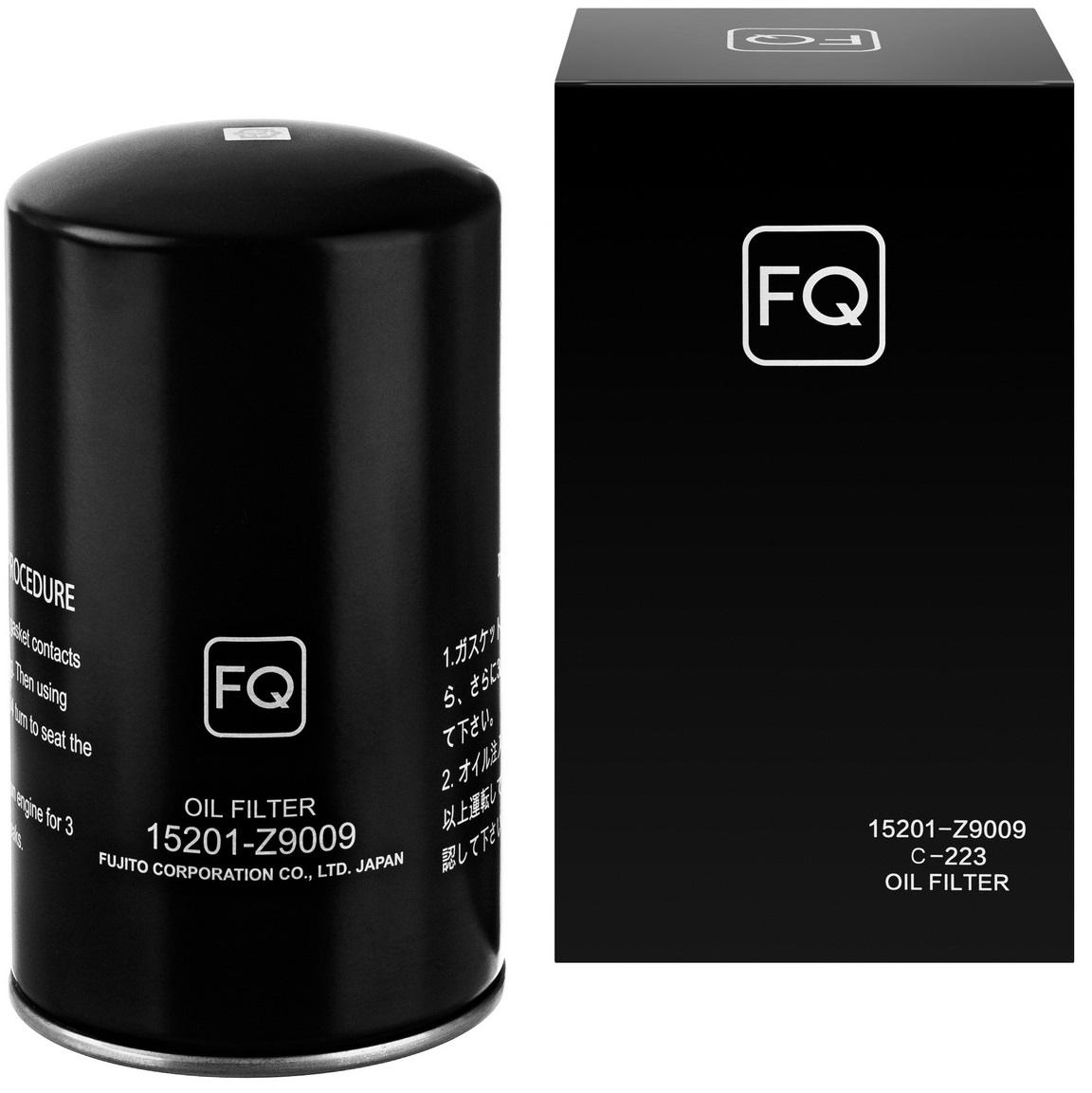 FQ, Фильтр масляный, C-223/15201-Z9009, Япония
