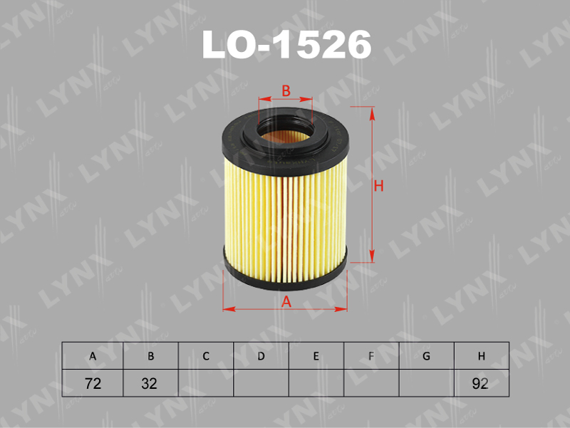 LYNX, Фильтр масляный, LO-1526/НU820/1Y, Япония