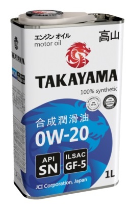 TAKAYAMA, 0w-20 SN ILSAC GF-5, моторное масло, синтетика, 1л, Япония