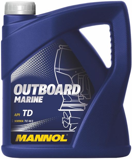 МАNNOL 2T Outboard Marinel TC-W3, для 2-хтактных, полусинтетика,4л, Германия