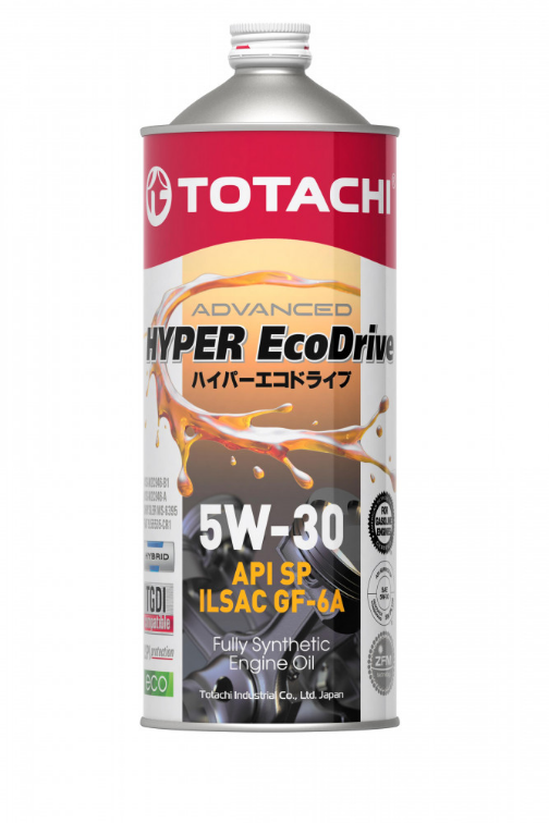 TOTACHI HYPER EcoDrive Fully Synthetic SP/GF-6A, синтетика, 1л, Япония