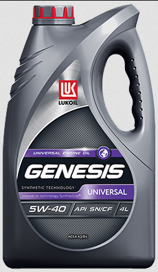 Лукойл Genesis UNIVERSAL, 5w40, SN/CF, моторное масло, полусинтетика, 4л,, Россия