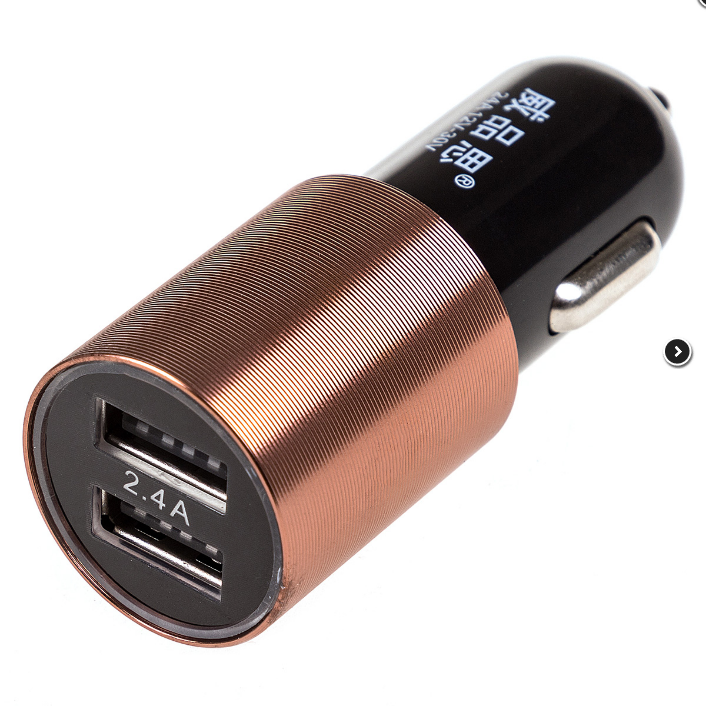 SW. Зарядное телефона, 1A+2,4A 2*USB, Чёрный/коричневый.