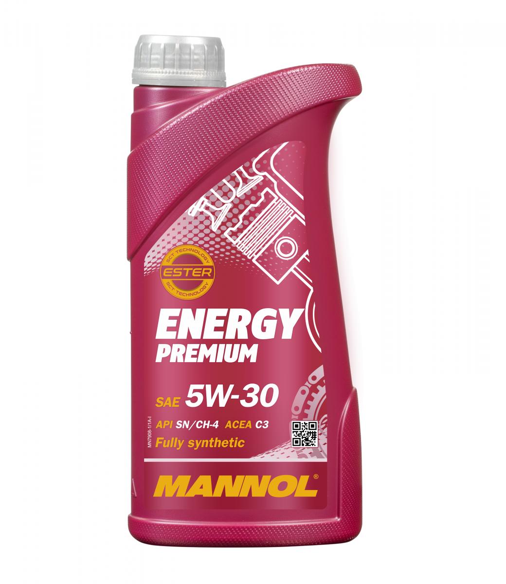 Mannol, 5w-30 Energy Premium, синтетика, 1л, EU