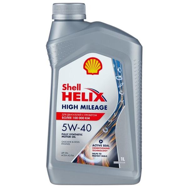 SHELL HELIX High Milleage 5w-40, А3/В4 , синтетика, 1л, Финляндия