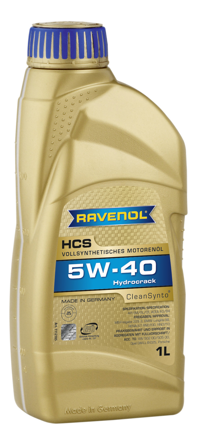 Ravenol HCS, 5w-40, SM/CF,  полусинтетика,1л, Германия